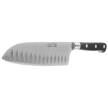 Nóż kuchenny MAM Santoku Granton Edge Black Polimer, Polished X30Cr13 (66903)
