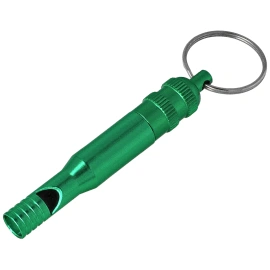 Martinez Albainox Green Aluminum Whistle Keychain (09118 GR)