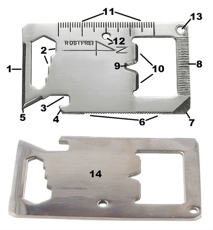 Karta survivalowa Herbertz Solingen Survival-Tool (615000)