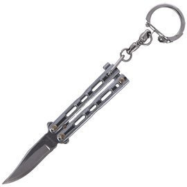 Martinez Albainox Balisong Chrome butterfly keychain knife (02180-C)