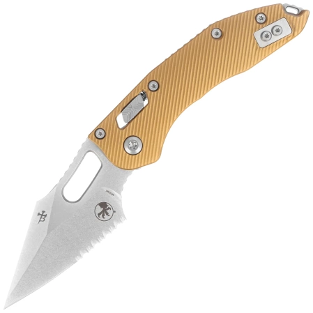 Microtech Stitch Ram-Lok S/E Knife Tan Fluted Aluminum, Stonewashed P/S M390MK by Borka Blades and Tony Marfione (169RL-11FLTA)