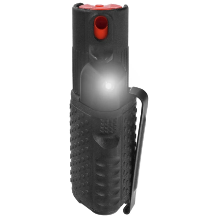 ESP Hurricane Flashlight Clip Pepper Spray, Black/Black 15 ml - Jet