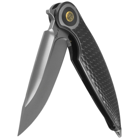 Nóż składany RikeKnife Viper 4 Dark Gray Titanium, Beadblasted M398 by Richard Wu (Viper 4-DG)