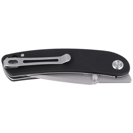 Kubey Knife Momentum, Black G10, Bead Blasted D2 by Sherif Manganas (KU344A)