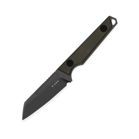 Kizer Phasmids Knife Brown Chocolate Glacier, Gray Stonewashed AEB-L by Johan Jordaan (1079A2)