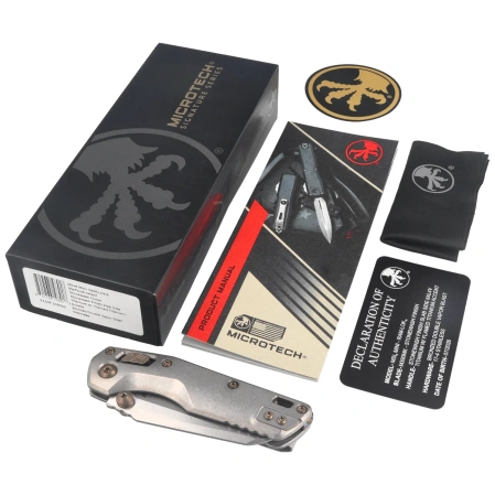Microtech MSI Ram-Lok Mini S/E Marfione Select Knife Slab Side Titanium, Bronzed HW, Stonewashed M390MK by Tony Marfione (210M-10MS5)