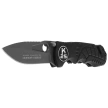 K25 Folding Knife – Black Aluminum/Rubber Handle, Titanium-Coated 7Cr17MoV (19625)