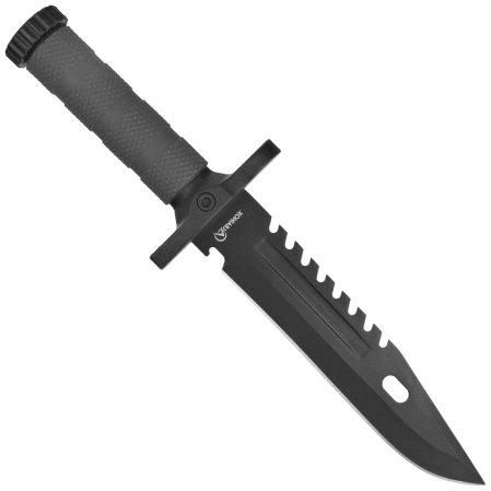 Nóż Martinez Albainox Survival Knife Black ABS, Black 3Cr13MoV (32537)