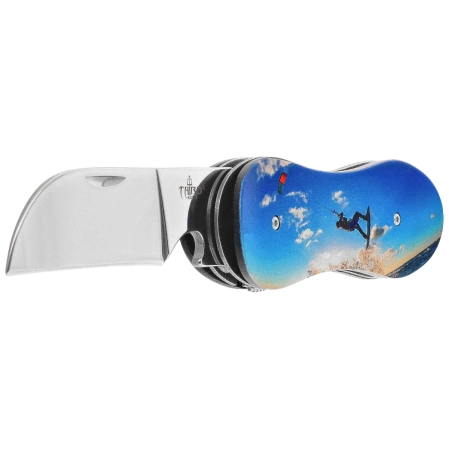 Nóż składany Third Decor Habitat N119H Kitesurf Double-Sided 3D Kitesurfer Aluminium, Mirror-Polished 420 (TH-N119H)