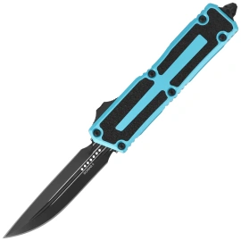 Nóż automatyczny OTF Microtech Scarab II Gen III D/E-S Turquoise Aluminium, Black M390MK by Tony Marfione (1180-1TQ)