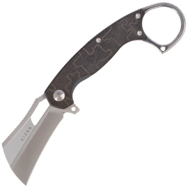 Kizer Dodo Karambit Knife Chocolate Glacier Richlite, Satin Brushed Nitro-V by Giedymin (V2702A1)