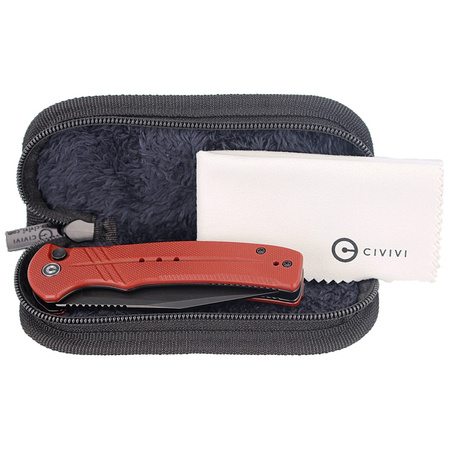 Nóż składany CIVIVI Cogent Burgundy G10, Black Stonewashed (C20038E-2)