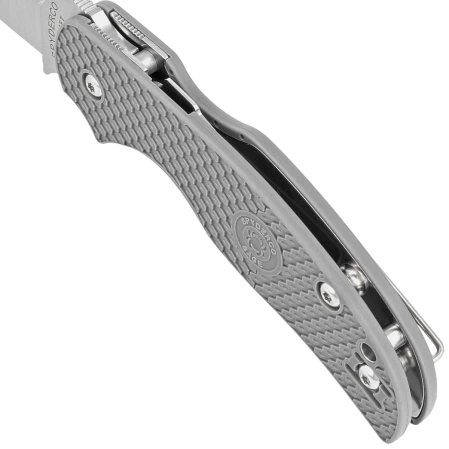 Spyderco Sage 5 Grey FRN, Satin Maxamet by Sal Glesser (C123PGY)