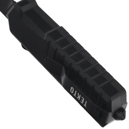 Tekto A2 Badger Mini T/E OTF Knife Carbon Fiber / Aluminum, Black Titanium D2