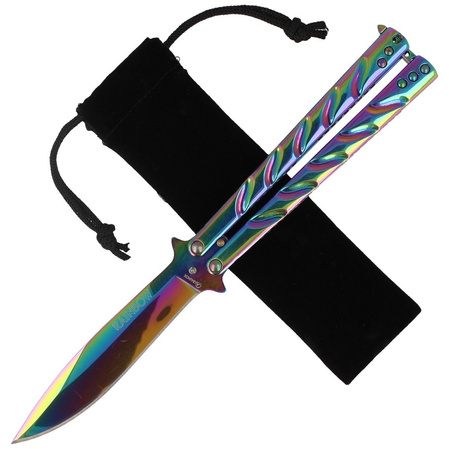 Balisong Knife Martinez Albainox Rainbow Finish (02103)