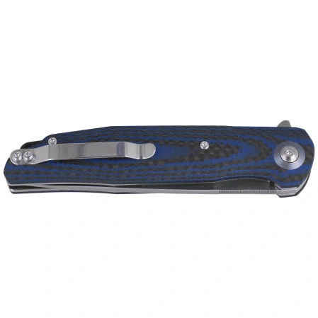 Nóż składany Bestech Ascot Blue Carbon Fiber/G10, Satin D2 (BG19C)