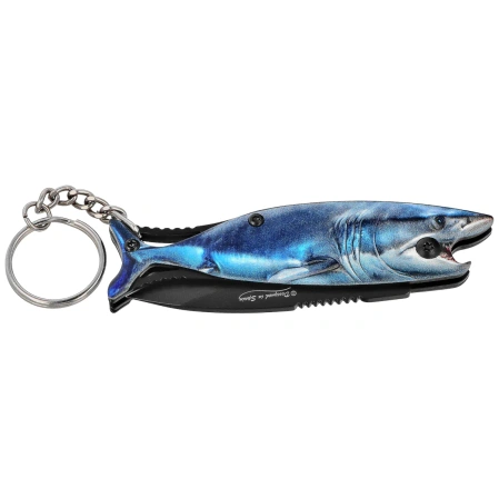 Nóż wędkarski brelok Martinez Albainox Fishing 2 Blue Aluminium, Black 3Cr13Mov (25144 BL)