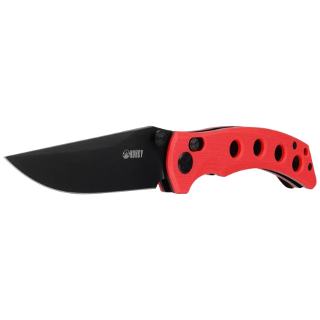 Nóż składany Kubey Hound KU172E Red G10, Blackwashed 14C28N by Maksim Tkachuk