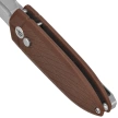 Bestech QUQU Knife Brown G10, Satin 14C28N by Gogo (BG57A-3)