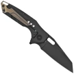 Bestech Nyxie 3 Knife Black Titanium / Marble Carbon Fiber, Black DLC CPM S35VN by Todd Knife and Tool (BT2308D)