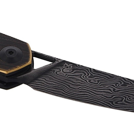 Nóż składany CIVIVI Lazar Black Brass, Black Damascus by Elijah Isham (C20013-DS2)