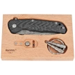 Nóż składany LionSteel T.R.E. Titanium/Carbon Fiber, Thor Damasteel Damascus by Molletta (TRE DT FC)