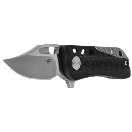 Nóż składany Bestech Engine Bowie Carbon Fiber/Colorful Flamed Titanium, Bead Blasted/Satin CPM S35VN (BT1806D)