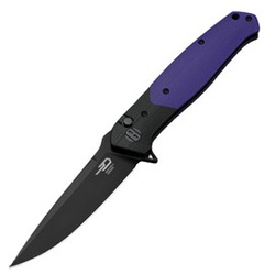 Bestech Swordfish Knife Black/Purple G10, Black PVD 14C28N (BG62C)