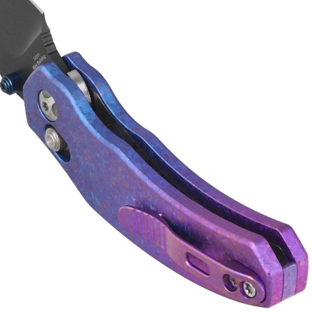 Nóż składany Kizer Mini Bulldog Purple-Blue Crystallized Titanium, Matte DLC Ultra S45VN by O.SHO (Ki3672SA1)