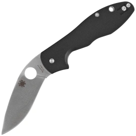 Spyderco Retract Knife Black G10, Satin 9Cr18MoV by Ed Schempp (C276GP)