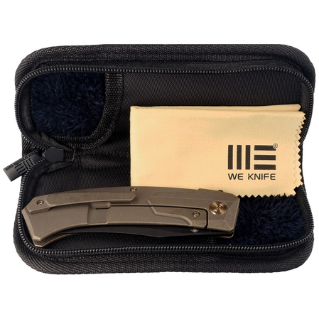 WE Knife Shuddan Bronze Titanium, Black Stonewashed CPM 20CV by Rafal Brzeski (WE21015-3)