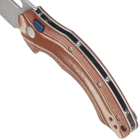 Kizer Roach XL Knife Brown Norplex UltreX™ Micarta, Satin 14C28N by Matt Degnan (V4477BDA1)