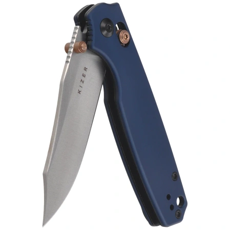 Kizer Pokiman CC Knife Blue Aluminum, Satin AEB-L (V3789A4)