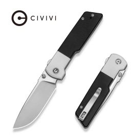 Nóż składany Civivi Zygon White / Black G10, Satin Nitro-V (C25035C-1)