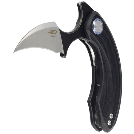 Bestech Strelit Knife Black G10, Black Stonewashed / Satin 14C28N by Ostap Hel (BG52A-2)