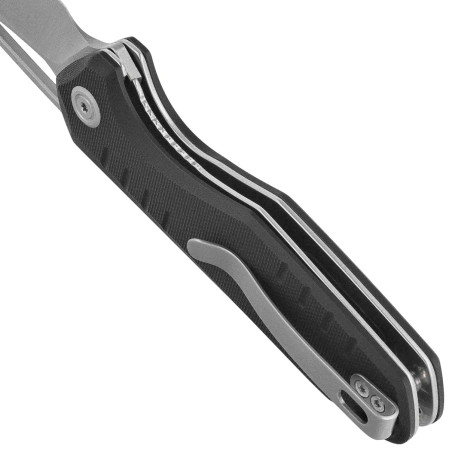 Kubey Doris Knife Black G10, Satin 14C28N (KU324I)