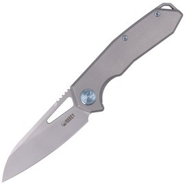Kubey Vagrant Knife Gray Titanium, Sandblasted CPM S30V by Maksim Tkachuk (KB284A)