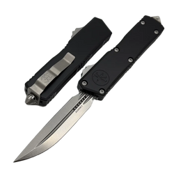 Nóż automatyczny OTF Microtech Scarab II Gen III Executive D/E-S Black Aluminium, Stonewashed M390MK by Tony Marfione (1181-10)