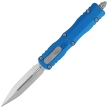 Microtech Dirac D/E OTF Knife Blue Aluminum, Stonewashed M390 by Tony Marfione (225-10BL)