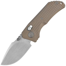Kubey KB Knives Jarpen Frag Pattern Bronze Titanium, Hand Rubbed Satin CPM S90V by Kot Knives (KB415D)