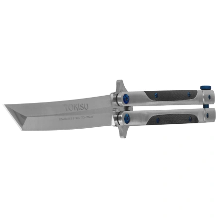 Nóż motylek Tokisu Balisong Black G10/Steel, CNC Satin 7Cr17Mov (02198)