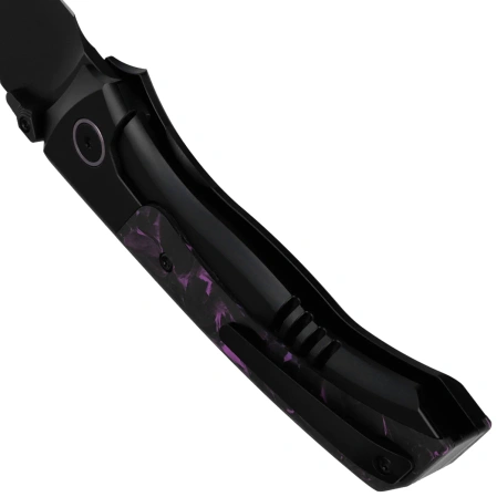 Nóż składany Remette RT-Steed Black Titanium/Black-Pink Carbon Fiber, Black DLC M390 (RTWS-BY)