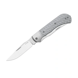 Kizer Trestle TP AirTi Pocket Knife Silver Aluminum / Gray Carbon Fiber, Satin CTS-BD1N by Azo (K3761TPA1)