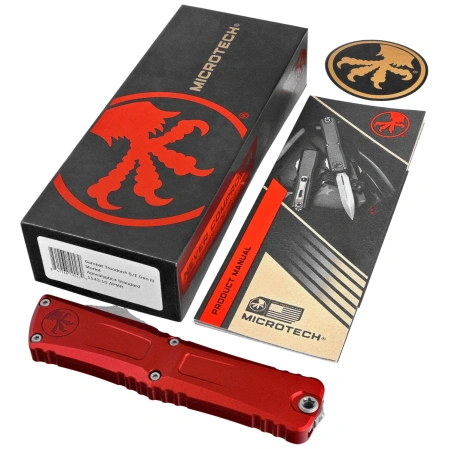 Nóż automatyczny OTF Microtech Combat Troodon Gen III S/E Merlot Aluminium, Apocalyptic M390MK by Tony Marfione (1143-10APMR)