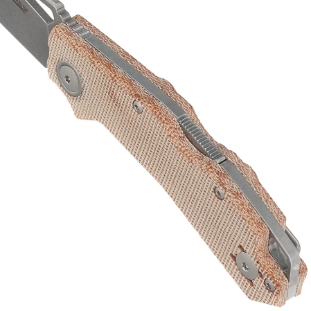 Viper Alfa Knife Natural Canvas Micarta, Stonewashed MagnaCut by Simone Tonolli (V6022CN)