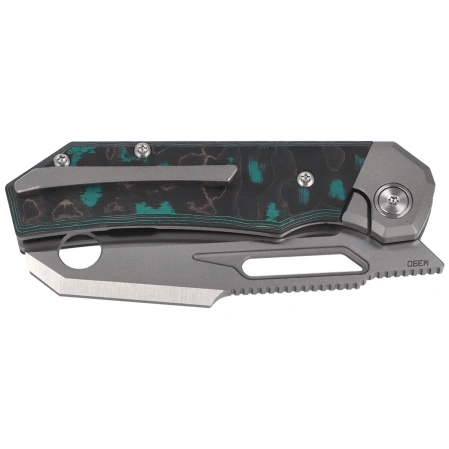 Nóż składany Bestech Nyrrdreki Titanium/Shipwreck Camo Carbon, Satin M390 by Fabian Hobbelen (BT2607C)