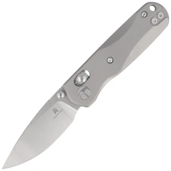Bestechman Sprite Knife Grey Titanium, Stonewashed/Satin M390 (BMK21A)