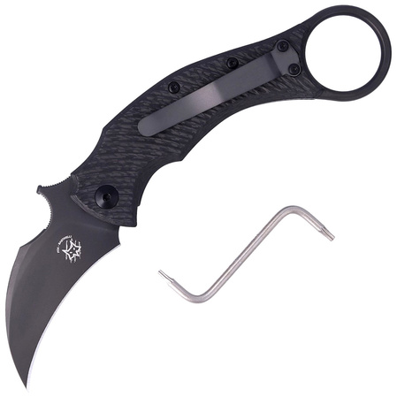 Nóż składany FOX Karambit Black Bird by Bastinelli Carbon Fiber / Gray Titanium, PVD Elmax (FX-591 TiCB)