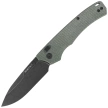 Nóż składany Remette WD107MGB Military Green Micarta, Black Titanium 14C28N