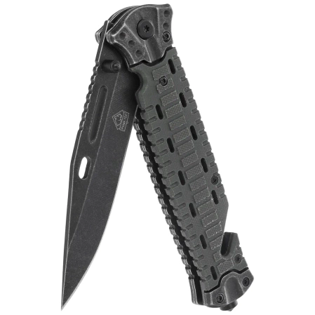 Nóż składany ratowniczy Puma TEC Green G10, Stonewashed 420 (342013)